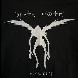 DEATH NOTE Graphic Tee NEW Black Short Sleeve Size M